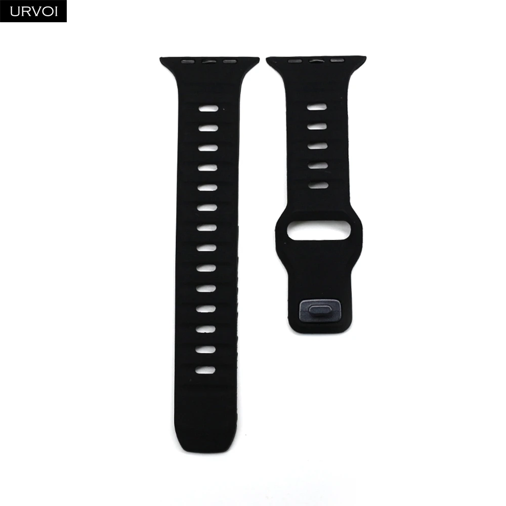 Breathable Silicone Pin-and-Tuck Closure Watch Strap