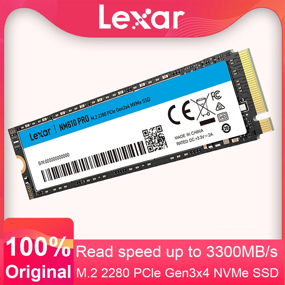 Lexar NM610 PRO SSD 500GB 1TB 2TB PCIe Gen3x4 M.2 2280 内部ゲーム