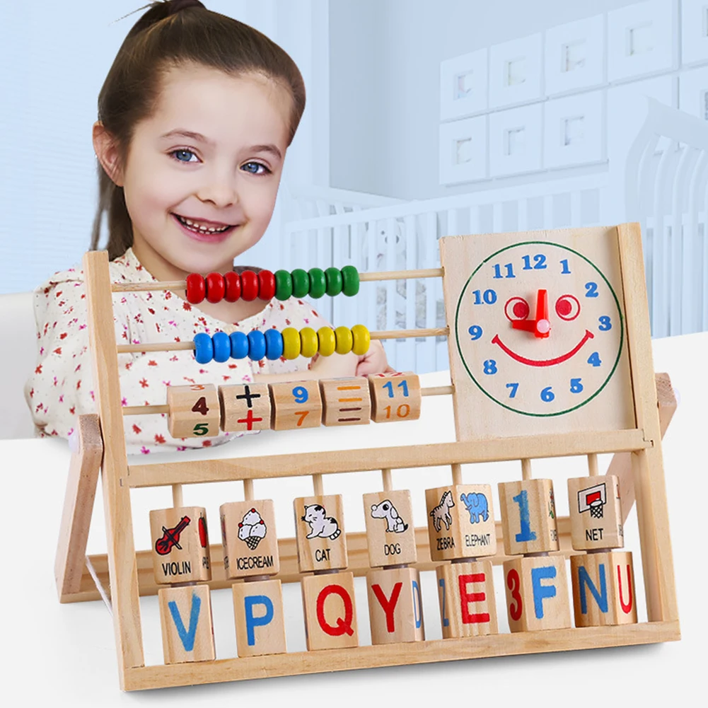 Wooden Math Toys For Kids Multi-functional Abacus Early Educational Toys Teaching Aids For Children Gift