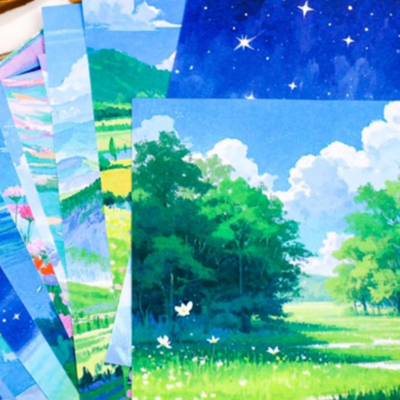 Mr Paper, 60sheets/bag Starry Dreams Floating Light Series Material Paper stationary notebook stationery office accessories