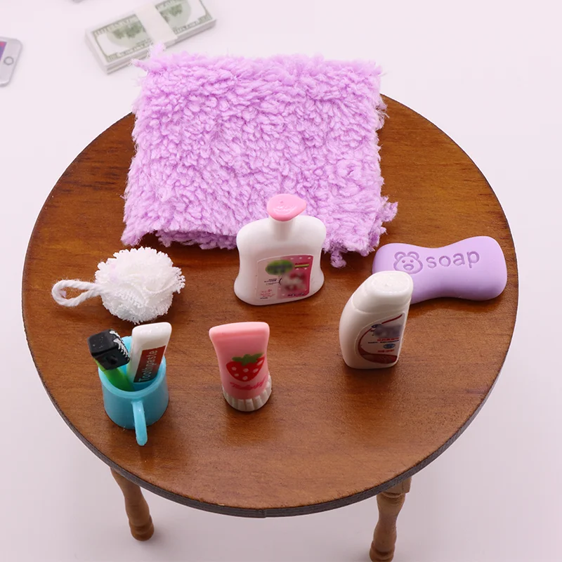 1 Set 1/12 Scale Miniature Cute Realistic Toiletries Model For OB11 BJD Scene Dollhouse Accessories Mini Toys Kids Pretend Play 4