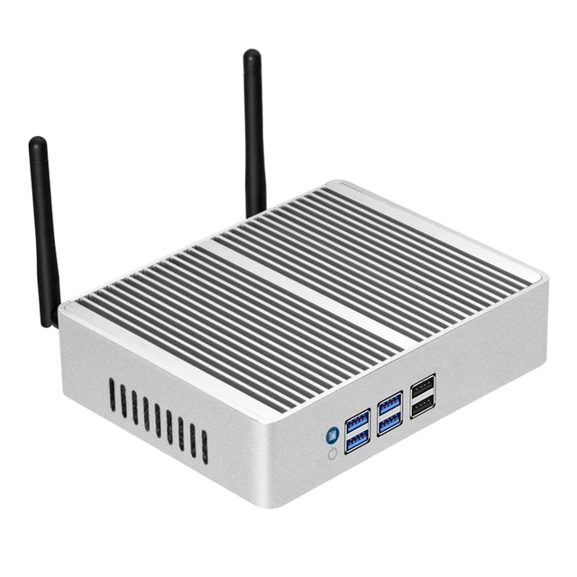 Cheap bez wentylatora Mini PC HTPC Intel Core i5-5200U Celeron Windows 10 pro Komputer stacjonarny DDR3L WiFi VGA Grafika minipc 5