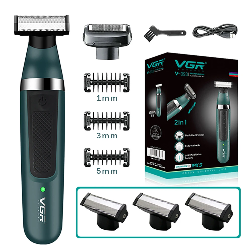 Vgr 2in1 One Blade Professional Electric Shaver For Men Wet Dry Use Beard Trimmer Rechargeable