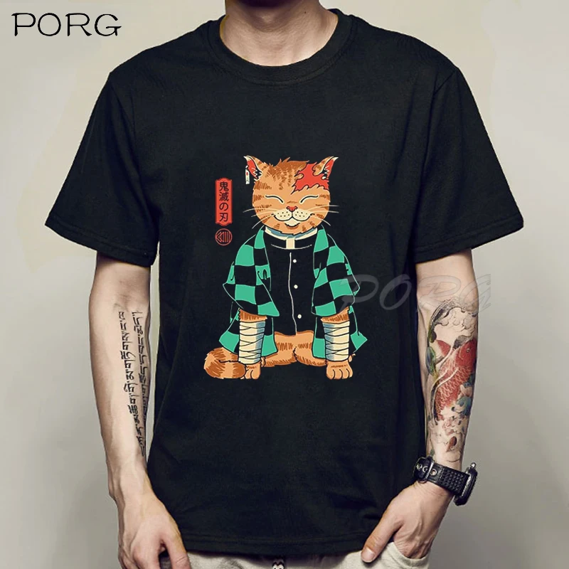 Футболка мужская хлопковая с коротким рукавом в стиле Харадзюку | Мужская одежда