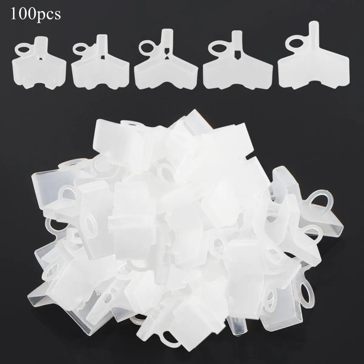 100pcs Mixed Size Hook Safety Cap Protectors - Fishing Treble Hooks Covers and Bonnets