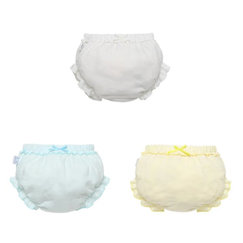 Baby Cotton Panties 3 Piece/Lot Girl Soft Briefs For Newborn Children Underwear Infant Kids Cartoon Bow Underpants baby cotton panties