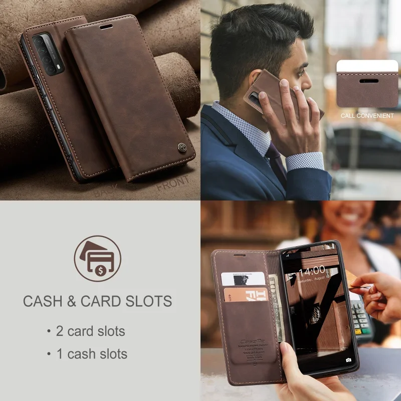 Premium Flip Wallet Case with Full Protection and Magnetic Closure - Slim Design with Card Holder