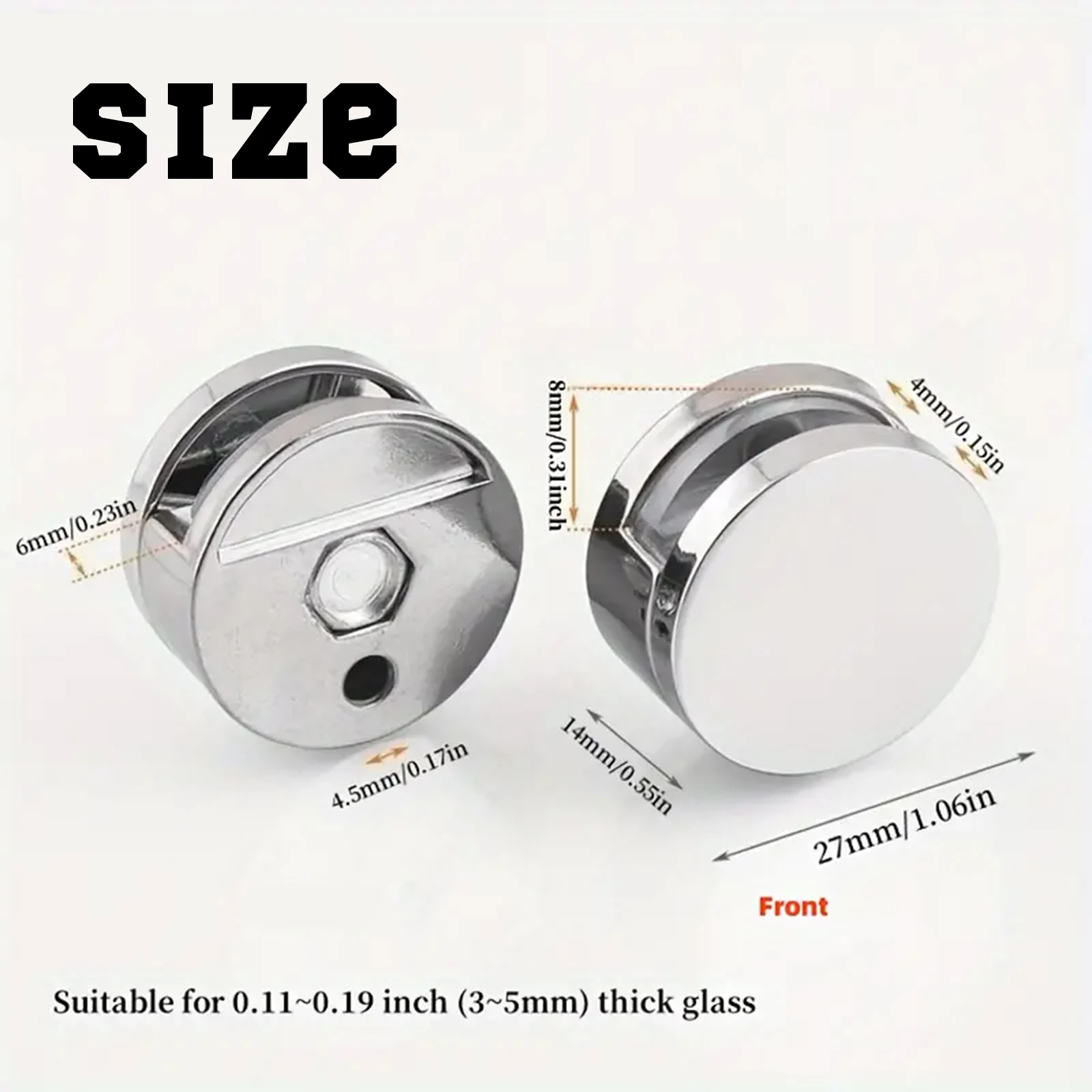 4Pcs Rust-Resistant Mirror Clip For Easy Installation And Secure Hold-Perfect For Bathroom And Makeup mirror clip