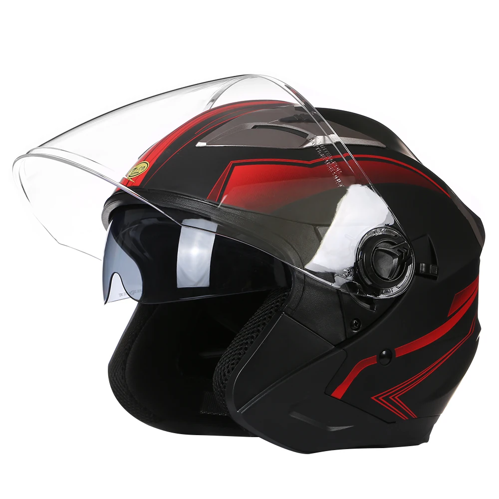 3/4 ���� ���̽� ��� ����� �ø� �� ������� ��� ���� ���� ��Ʈ ������ ���� Casco Moto Man Women Capasete Moto Dot