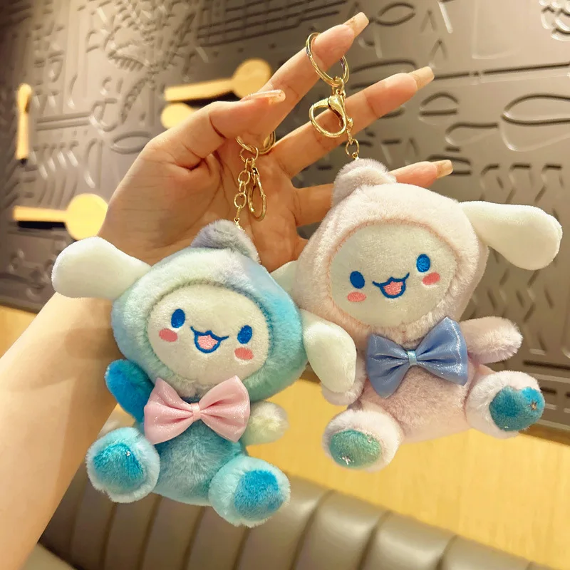 

Sanrio Keychain Plushies Cartoon Cinnamoroll Plush Keychain Schoolbag Backpack Pendant stuffed Plush Dolls Children Gifts Toys
