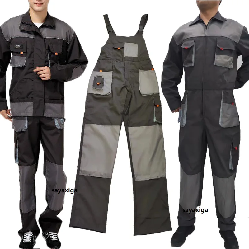 

Bib Overalls Men Work Coveralls Protective Repairman Strap Jumpsuits Working Uniforms Dungarees For Men 4xl Sleeveless Coveralls