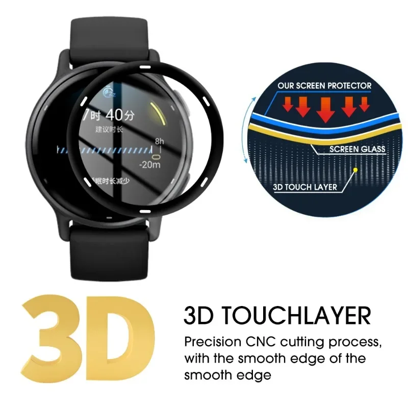 For Garmin Vivoactive 5 Screen Protector 3D Curved Protective Film Anti-scratch Full Coverage Film screen protectors watch screen protector watch screen protector case watch protector case