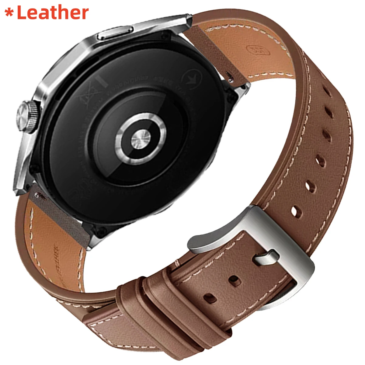 Vintage Leather Smartwatch Band, 20mm/22mm - Classic Style Wrist Strap