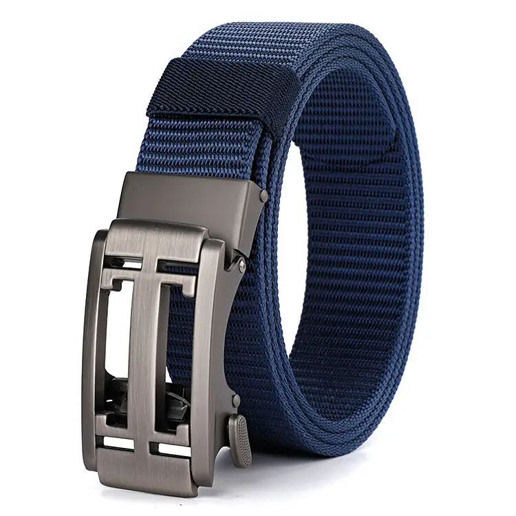 Unisex Tactical Belt 4 mm Thick 3.5 cm Wide Casual Canvas Belt Outdoor Alloy Automatic Buckle Belt