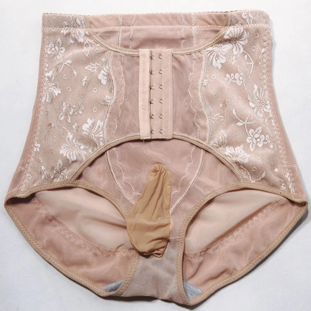 

Slimming Men Waist Corset Briefs Sexy Lace Sissy Pouch Panties Loss Modeling Body Shaper Underpants Tummy Control Shaper Panties