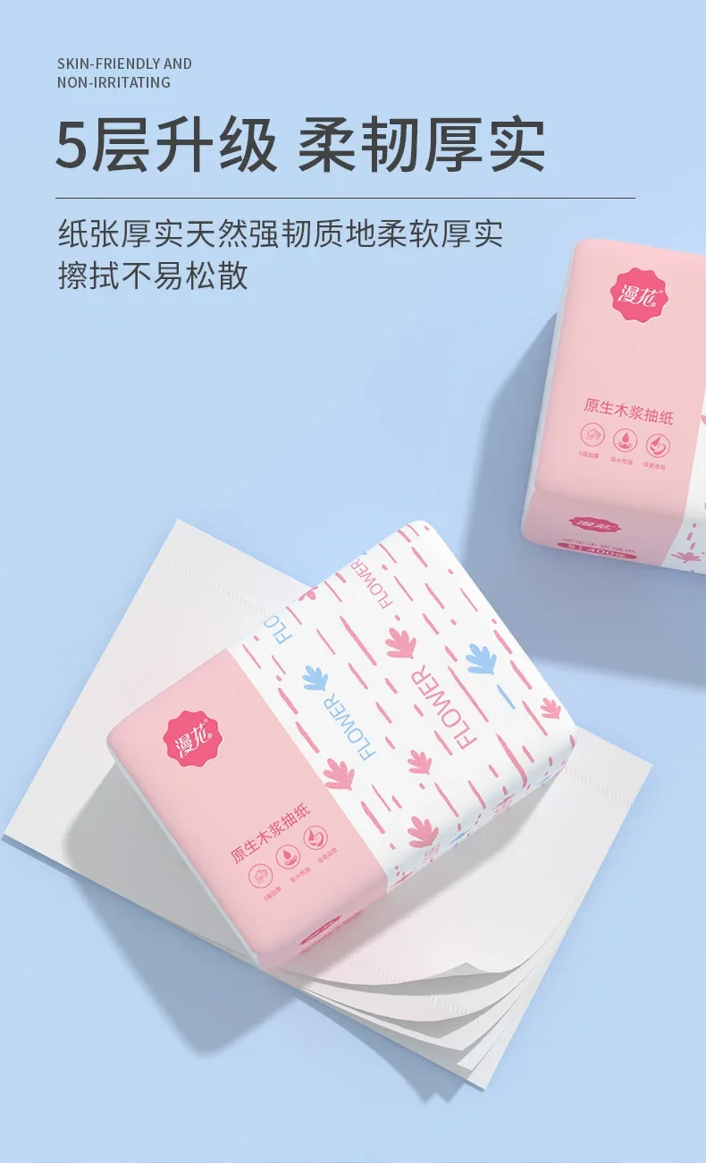 10box Facial Tissues Packs Pocket Paper Napkins Travel Cute Print Thicken 5 Ply for Kid School Travel Camping Office Daily Use