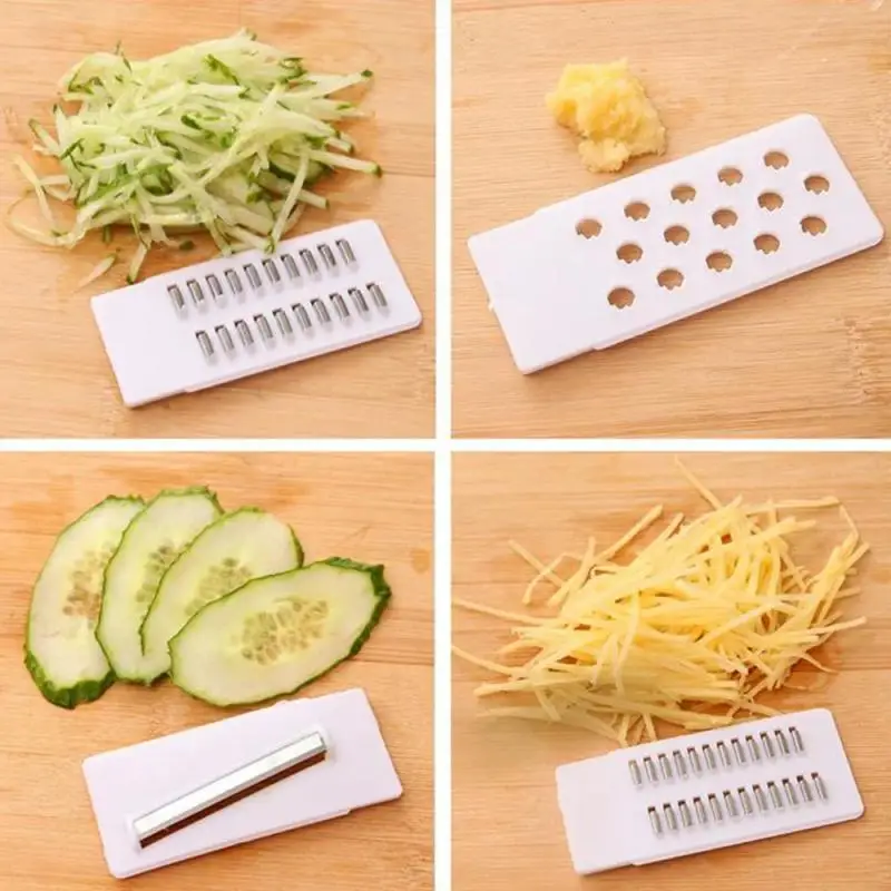 

In 1 Multifunction Stainless Steel Vegetable Grater Slicing Mandoline Vegetable Cutter Adjustable Carrot Grater Onion Dicer