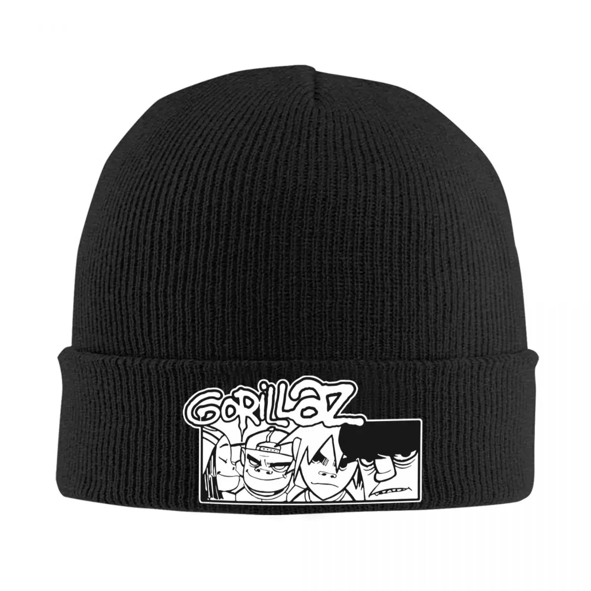 

Music Band Gorillaz Hats Autumn Winter Skullies Beanies Fashion Caps Unisex Bonnet