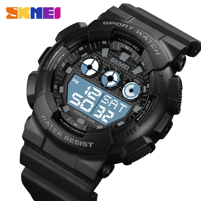 SKMEI-reloj electrónico deportivo para hombre, pulsera Digital con