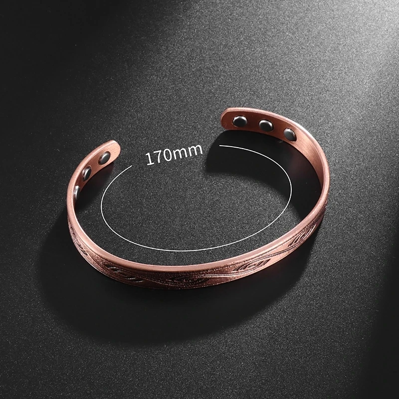 Matte Magnetic Bracelet Men\\\\'s Arthritis Adjustable High Magnet Men\\\\'s Cuff Bracelet Magnetic Health Jewelry