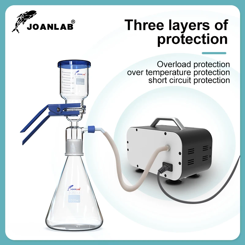 Rotary Vane Vacuum Pump JOANLAB Mini Oil-free Diaphragm Vacuum Pump Laboratory Filter Pump Portable Negative Pressure Lab Equipment