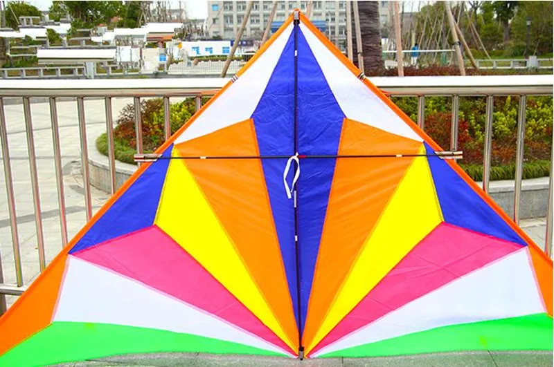 free shipping diamond rainbow delta kites windsocks cometas de viento para adultos giant kite cerf-volant shield kite toy sports 6