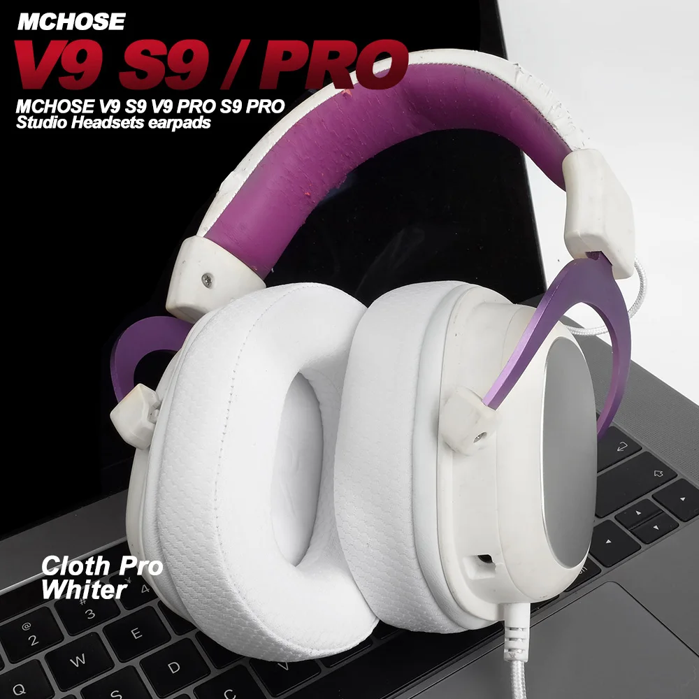 Replacement Foam Ear Pads for MCHOSE V9 S9 PRO,V9 PRO S9 PRO mchose x9 Headphones memory foam Earpads Protein Leather