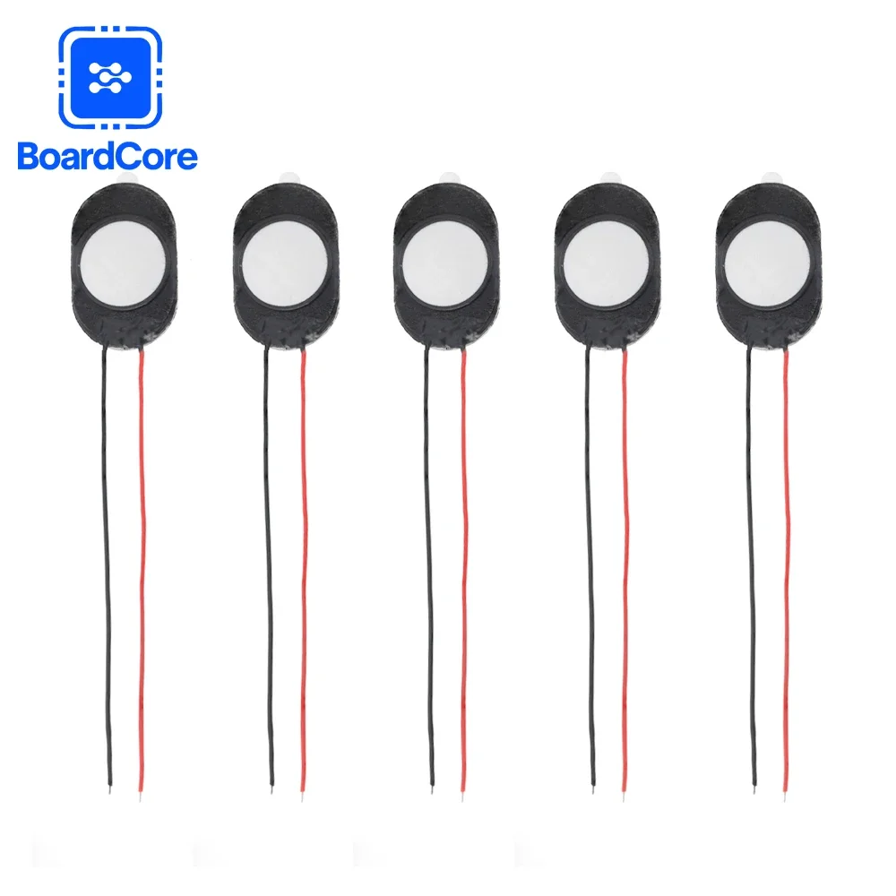 5PCS 스피커 1W 8ohm 소형 음성 혼 커넥터 1510 2415 라우드스피커 15x10mm 24×15mm 와이어가 있는 타원형 스피커 아두이노용