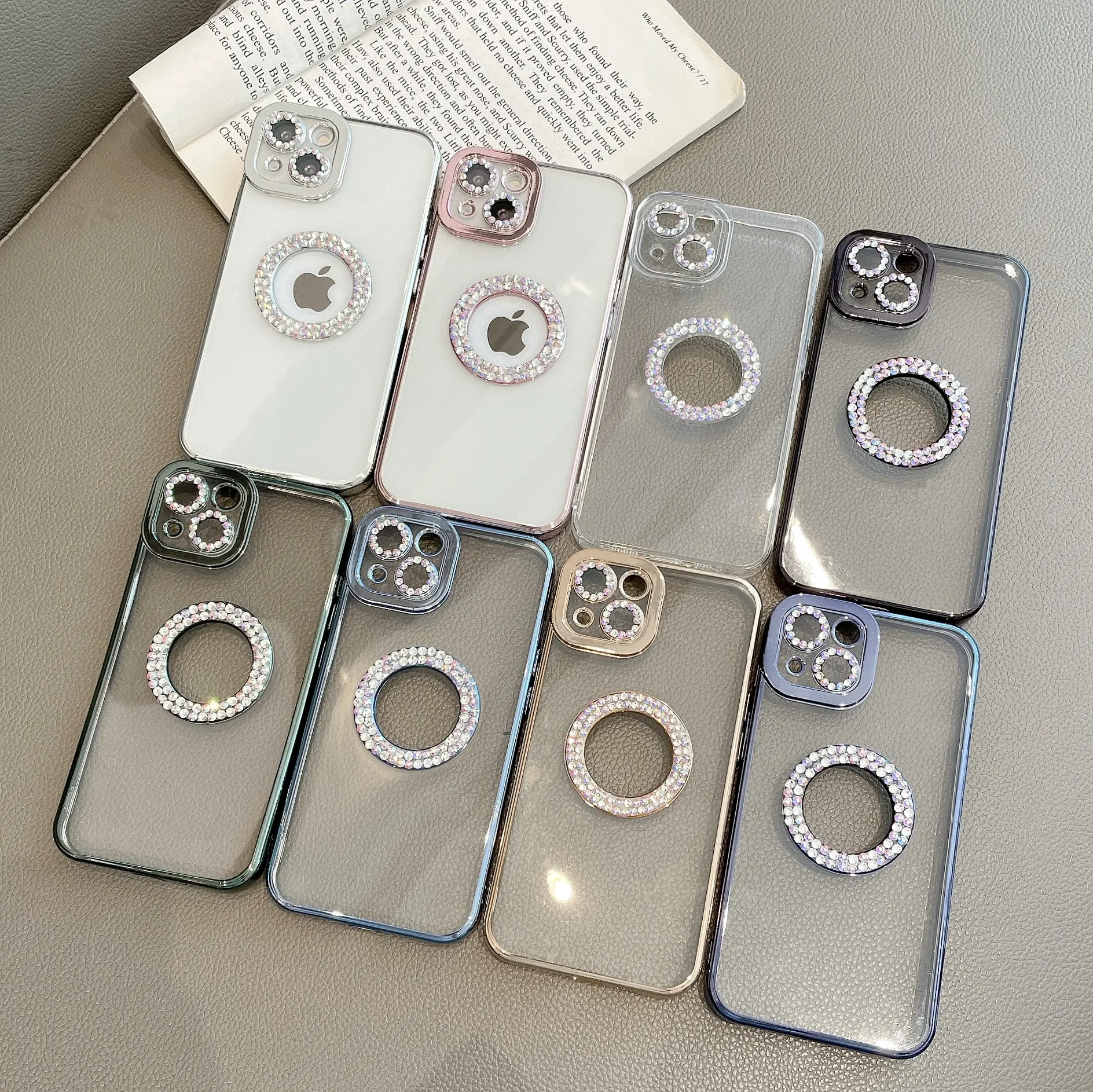 

Роскошный блестящий бриллиантовый Прозрачный чехол для телефона iPhone 11 12 13 14 15 Pro Max 7 8 X XR XS, ударопрочный чехол со стразами