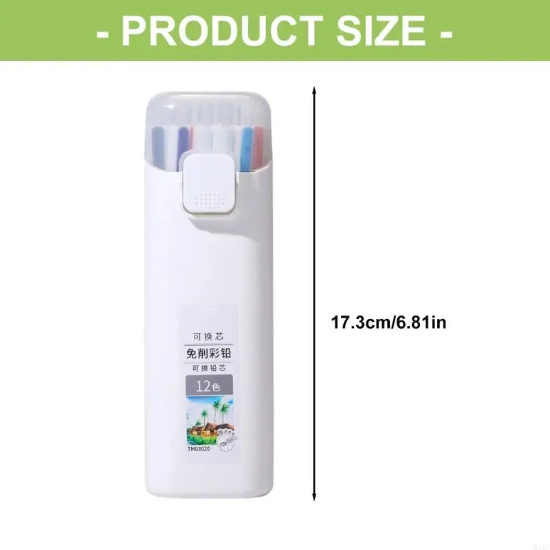 그림을 위한 다시 채울 수 있는 지울 수 있는 색연필 3.0MM 철회 가능한 색연필