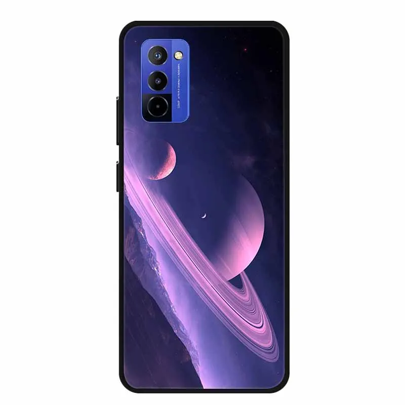 Shockproof Black Silicone Phone Case with Bumper Protection - Soft Back Cover 6.75