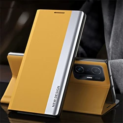 Leather Flip Phone Case with Stand - Note13 Pro Plus 5G (Yellow)