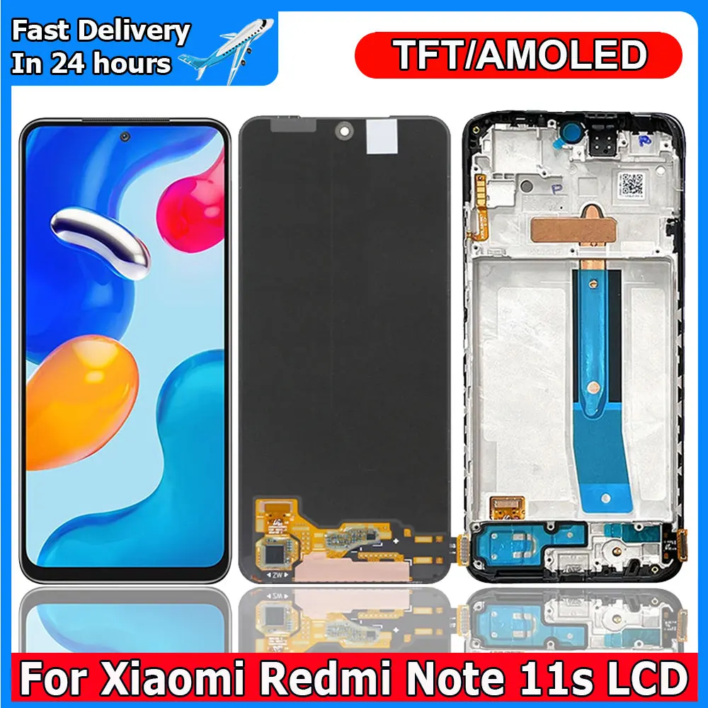 

6.43" For Xiaomi Redmi Note 11S 2201117SG, 2201117SI LCD Display Touch Digiziter Assembly For Redmi Note 11S Screen Replacement