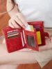 Minimalist Women's Wallet Short Three Layer Large Capacity Double Zipper Card Holder ID Card Credit Bank Card Holder Money Bag 3
