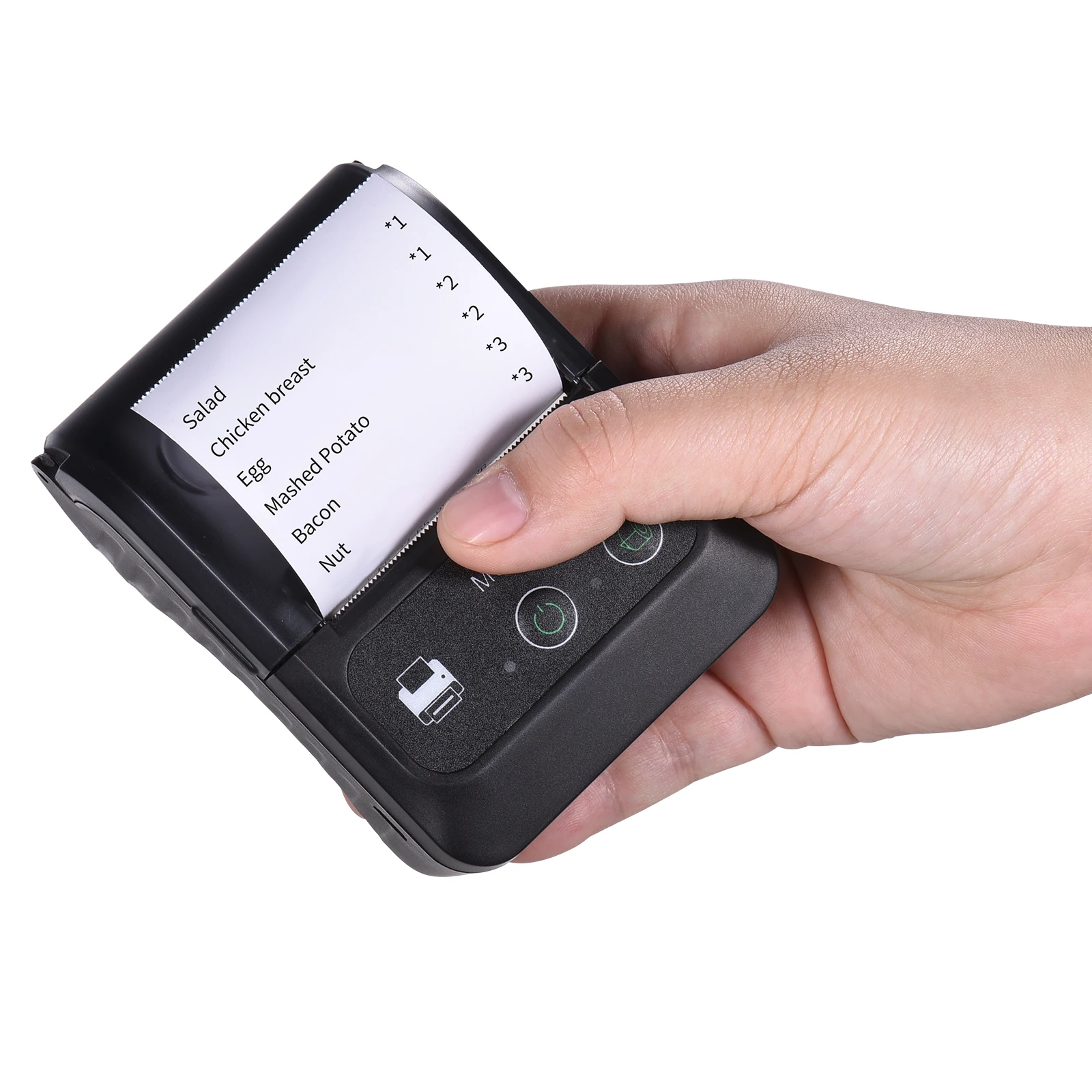 2 Inch Thermal Receipt Printer 58mm Mini Portable Wireless Printer BT USB Bill POS Mobile Printer Support ESC/POS Print