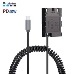 LP-E6 LP-E6N Dummy Battery USB-C/Type-C Power Adapter For Canon EOS R5 R5C R6 5DS R 7D 6D 5D3 5D4 90D 80D 70D 60Da Camera