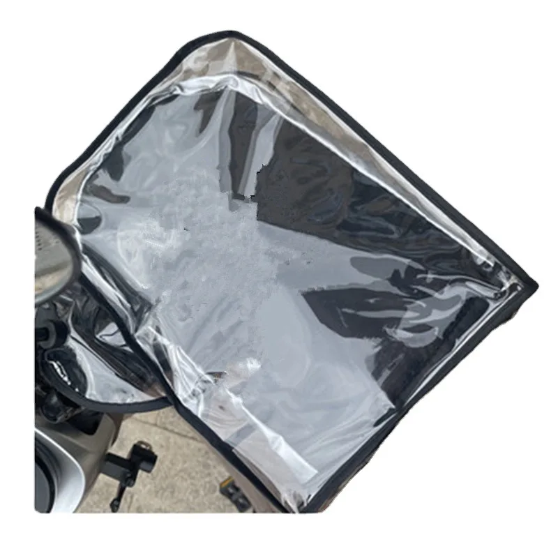 Waterproof Handlebar Mittens Motorcycle Large Rain Cover Transparent Windproof Handlebar Mittens Winter Riding Handle Cover 2pcs 2