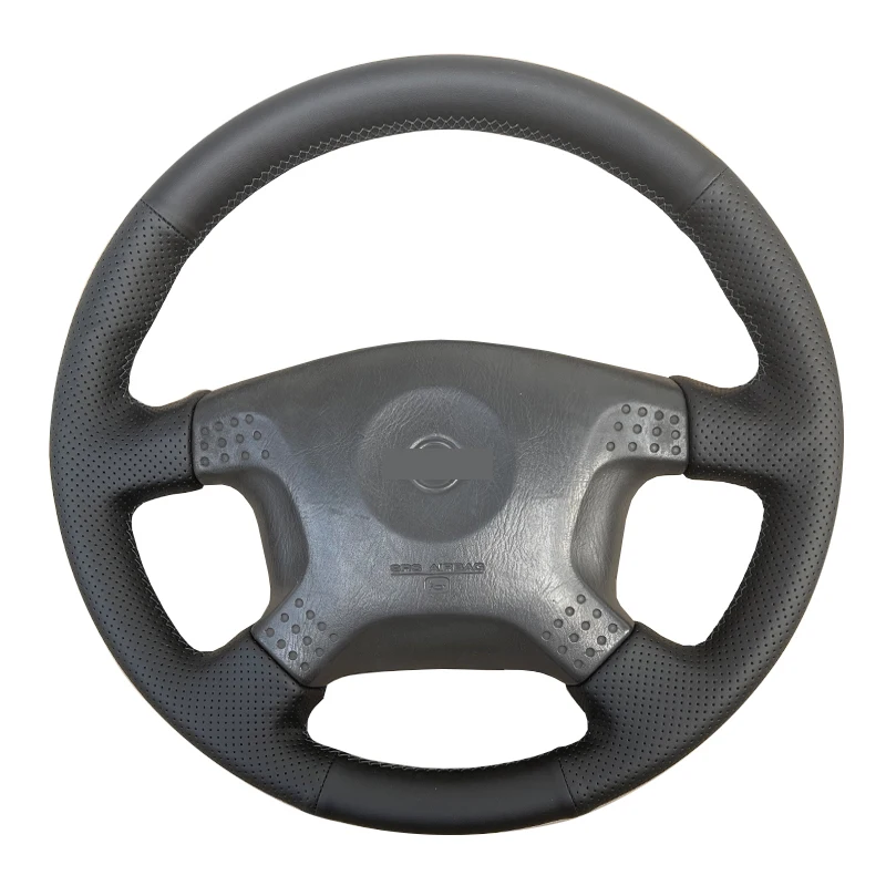 Für Nissan Patrol Y61 1997-2004 Hand Nähen Auto Auto Lenkrad Abdeckung Wildleder Carbonfiber Leder Kuh Innen Zubehör
