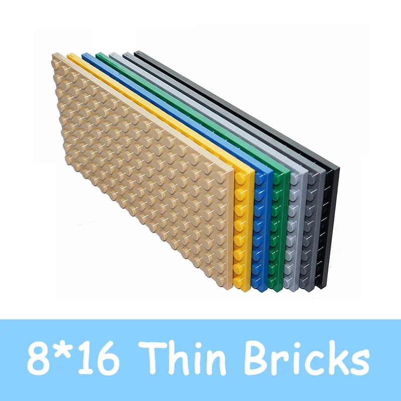 DIY pädagogische Bausteine 92438 dünne Figuren Ziegel Größe 8x16 Punkte moc kreative monti erbare Bau spielzeug für Kinder
