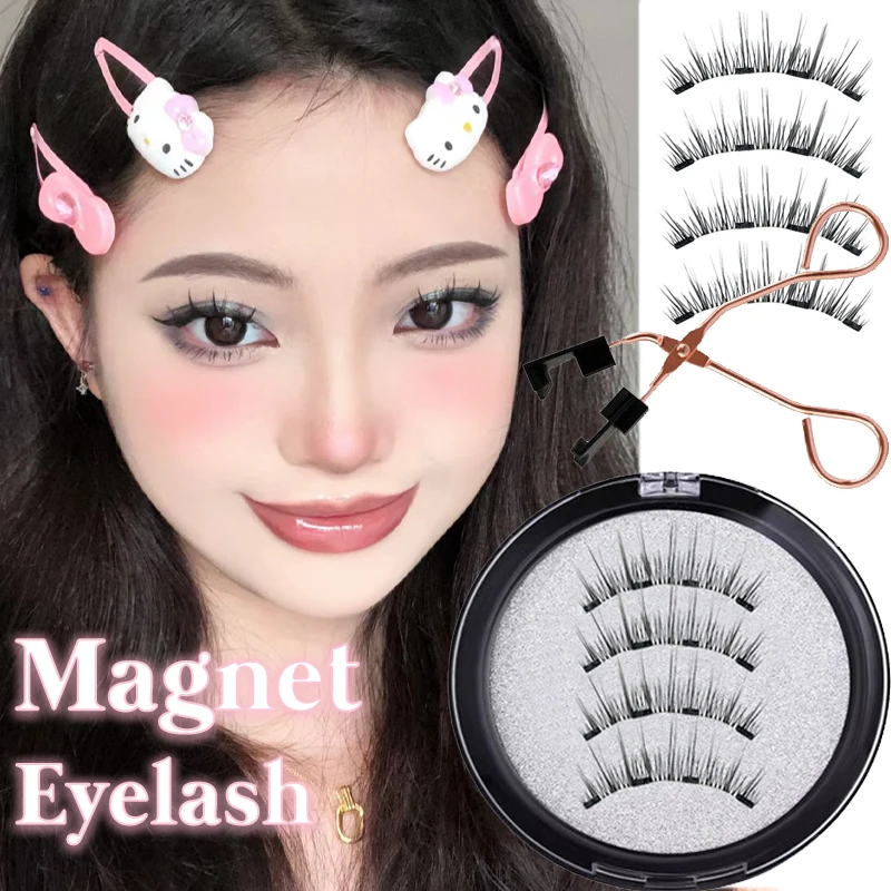 

Магнитные накладные ресницы 3D с маленьким дьяволом, Многоразовые 3D Натуральные Искусственные ресницы манга, корейский макияж глаз для наращивания ресниц
