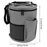 Sac au crochet de grande capacité : rangement du fil, organisateur d'aiguilles à tricoter, sac fourre-tout au crochet avec poche avant pour fil, crochets, aiguilles 3