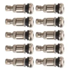 High - Pressure Stainless Steel Tire Valve Stems (Silver)