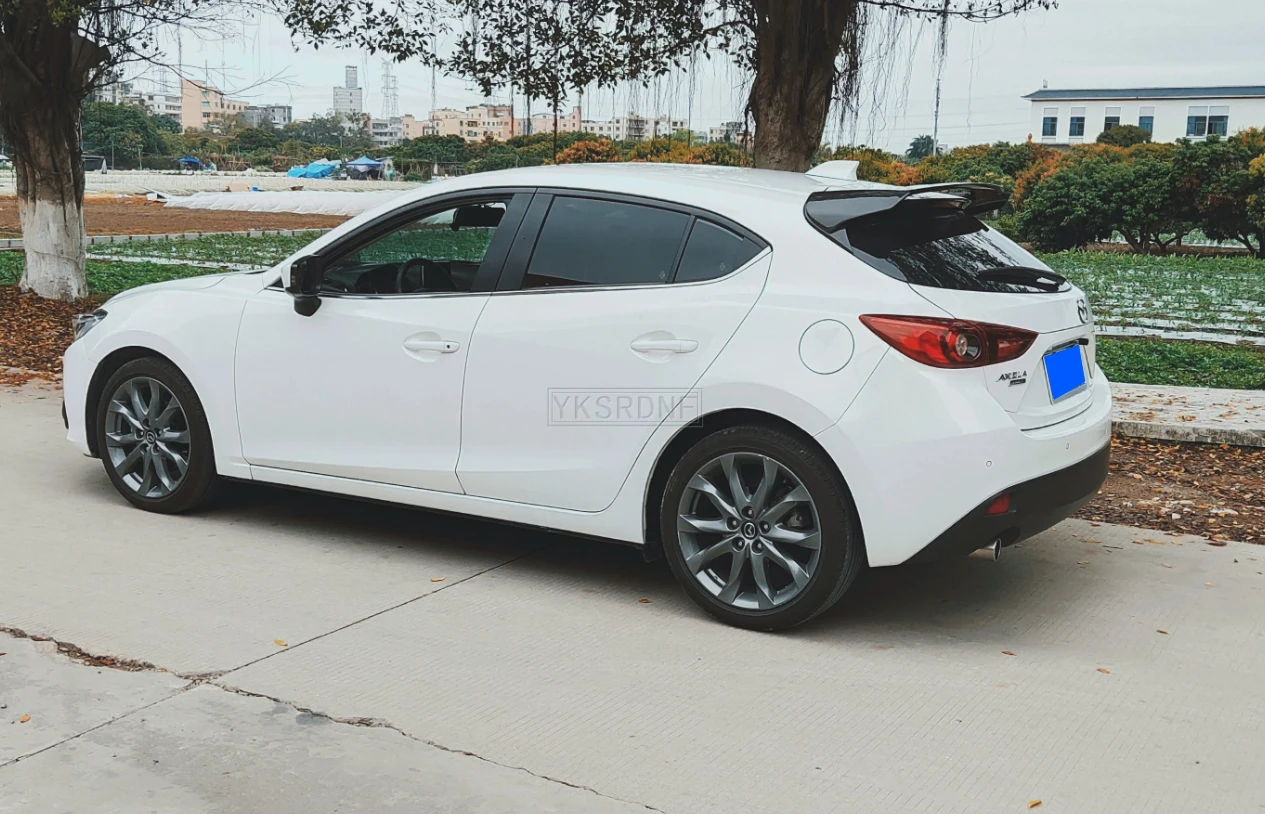 Real Carbon Fiber /frp Sports Car Rear Roof Double Dual Spoiler Wing For Mazda  3 Axela Hatchback 2014 2015 2016 2017 - Spoilers & Wings - AliExpress