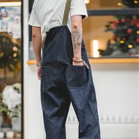 Maden Unisex Denim Overalls Vintage Jumpsuits Baggy Navy Deck Overalls For Female Male Wide-leg Oversize Jeans Couple Clothing 1