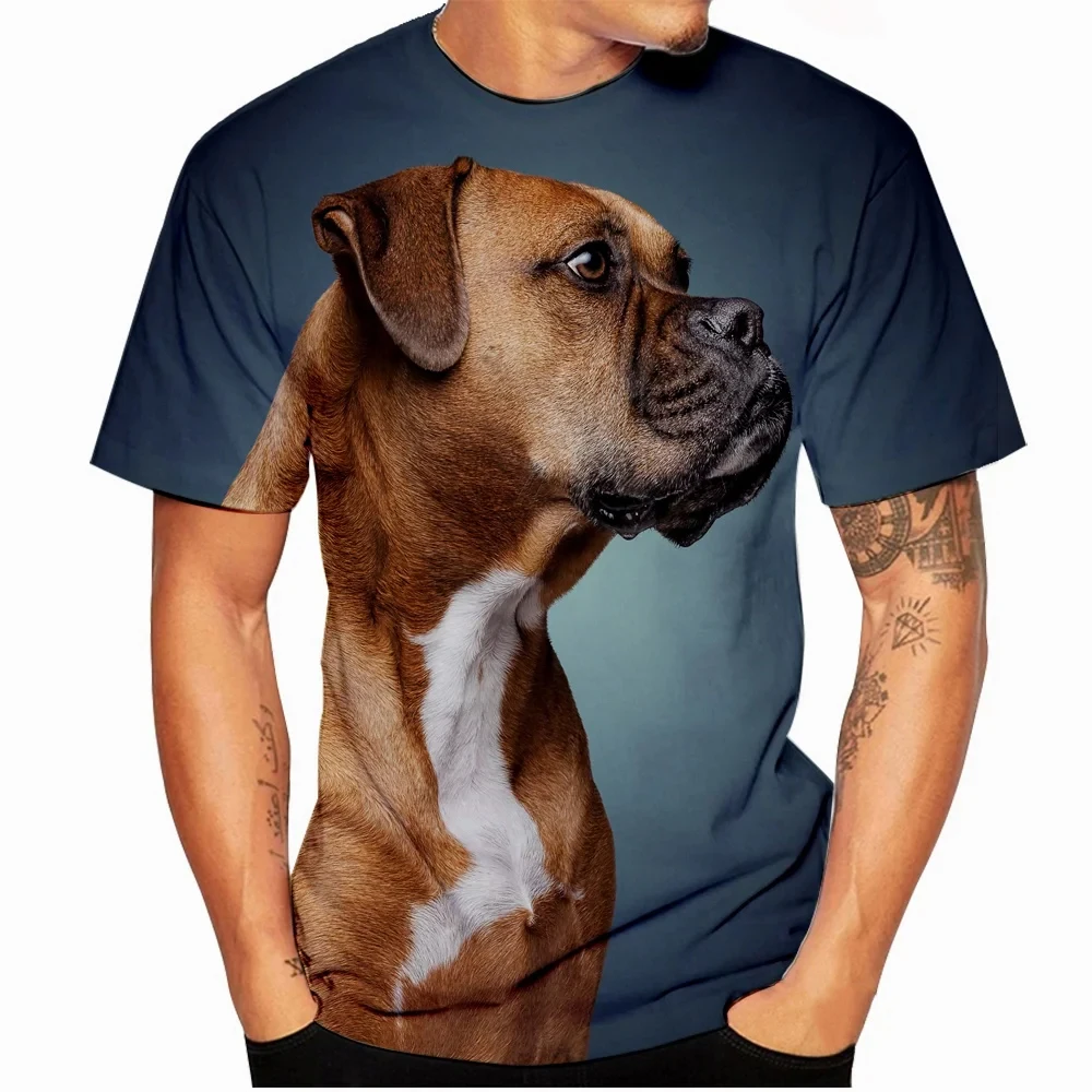 NewFunnyTShirtsBoxerDog3DPrintStreetwearMenWomenFashion