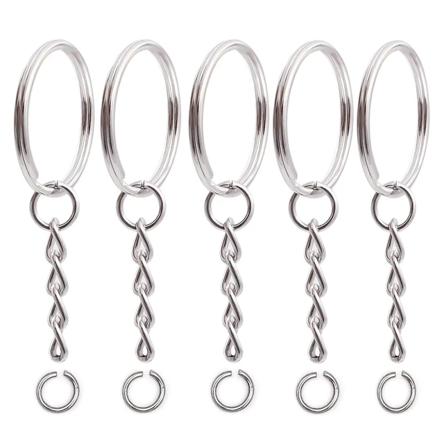 Stainless Steel Keychain Key Making  Round Stainless Steel Keychains -  10-20pcs/lot - Aliexpress