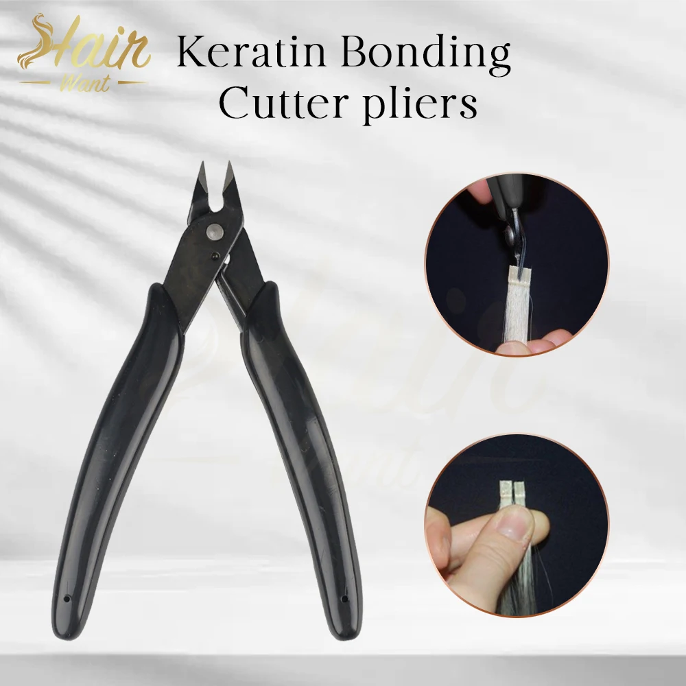 Hair Want Keratin Bond Cutting Pliers Pre- bonded Extensions Pliers Hair Cutter K-Tip Extensions Bonding Cutter