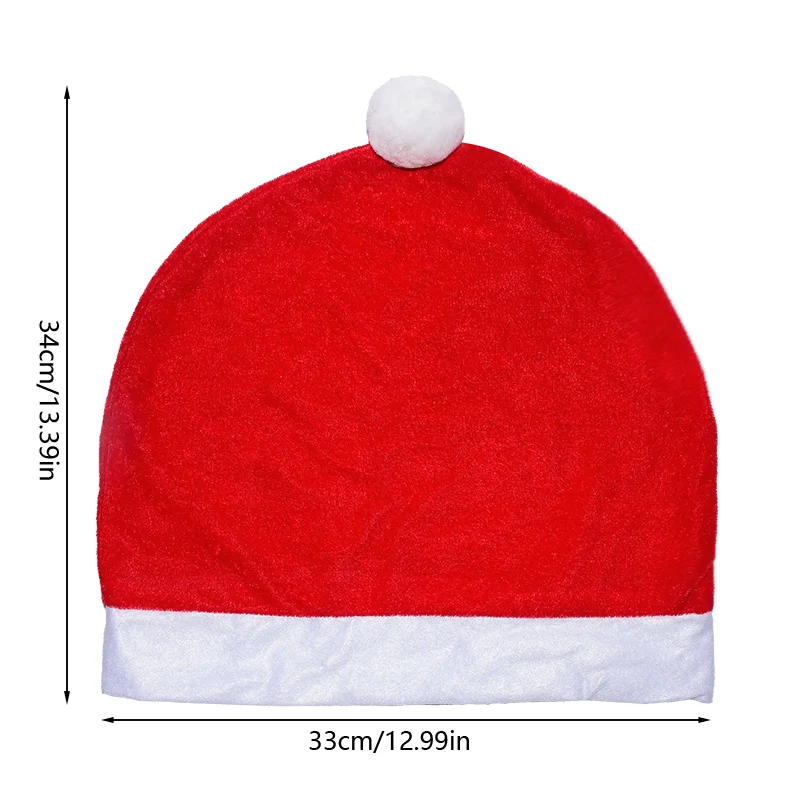 Santa Hat Christmas Car Headrest Cover Seat Protection Hat Kids Headwear Accessories Festival Party Decor Car Ornament Supplies