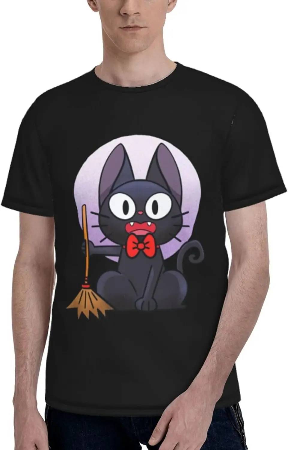 

Mans T Shirt for Kiki cat Delivery Service T Shirts,Retro Tops Short Sleeve Shirt