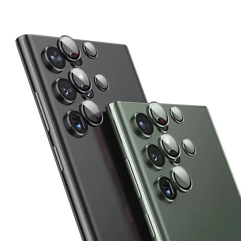 Premium Camera Protector: Metal Lens Ring with Tempered Glass Cover Cap